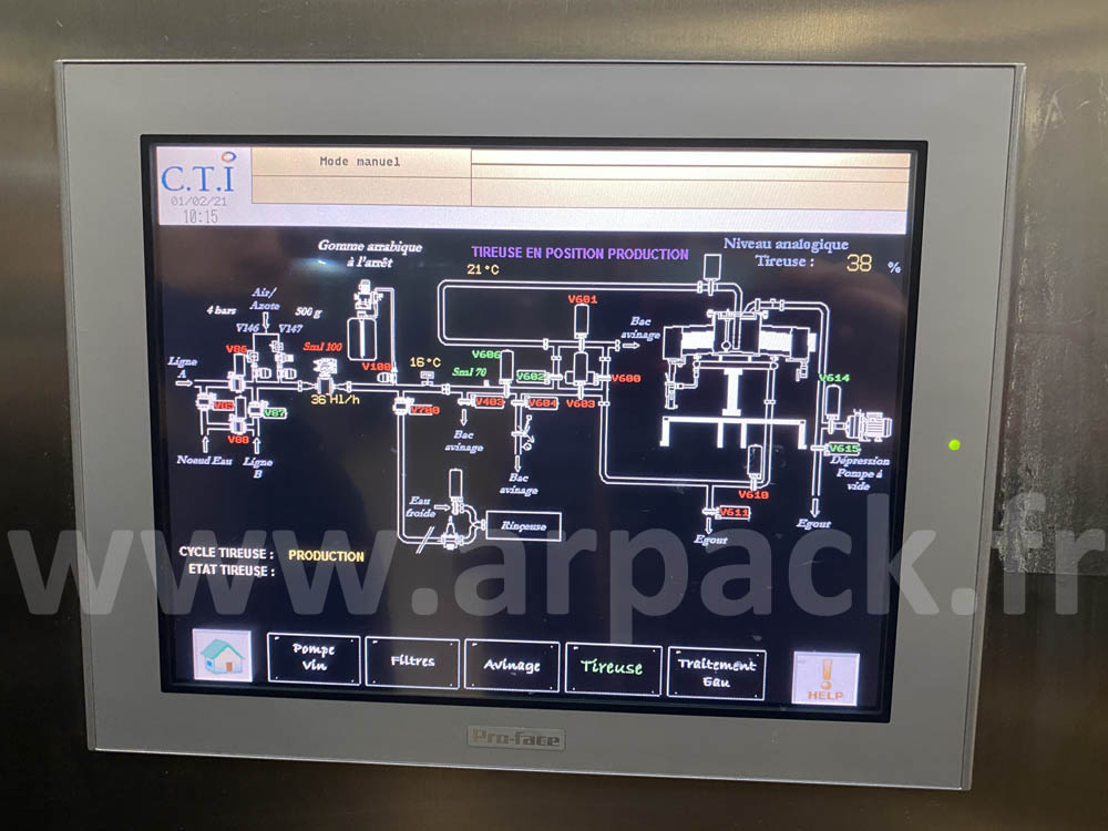 Palette de filtration / NEP automatique