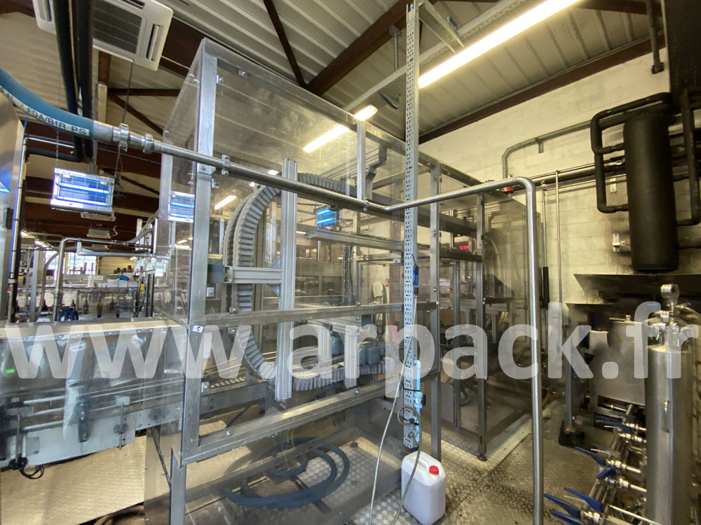 Retournement de bouteilles avec insufflage FLEXLINK